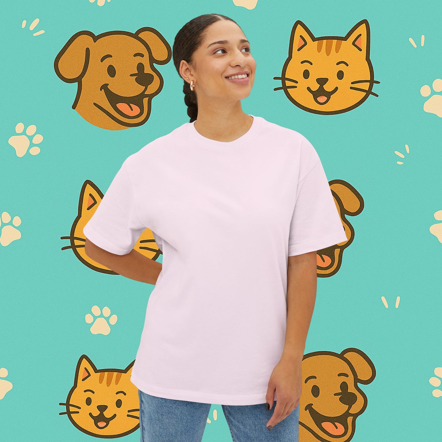 My Cat Told Me To Wear This Oversized Shirt- Unisex Oversized T-Shirt