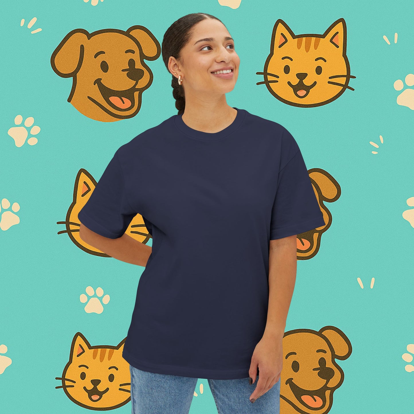 My Cat Told Me To Wear This Oversized Shirt- Unisex Oversized T-Shirt