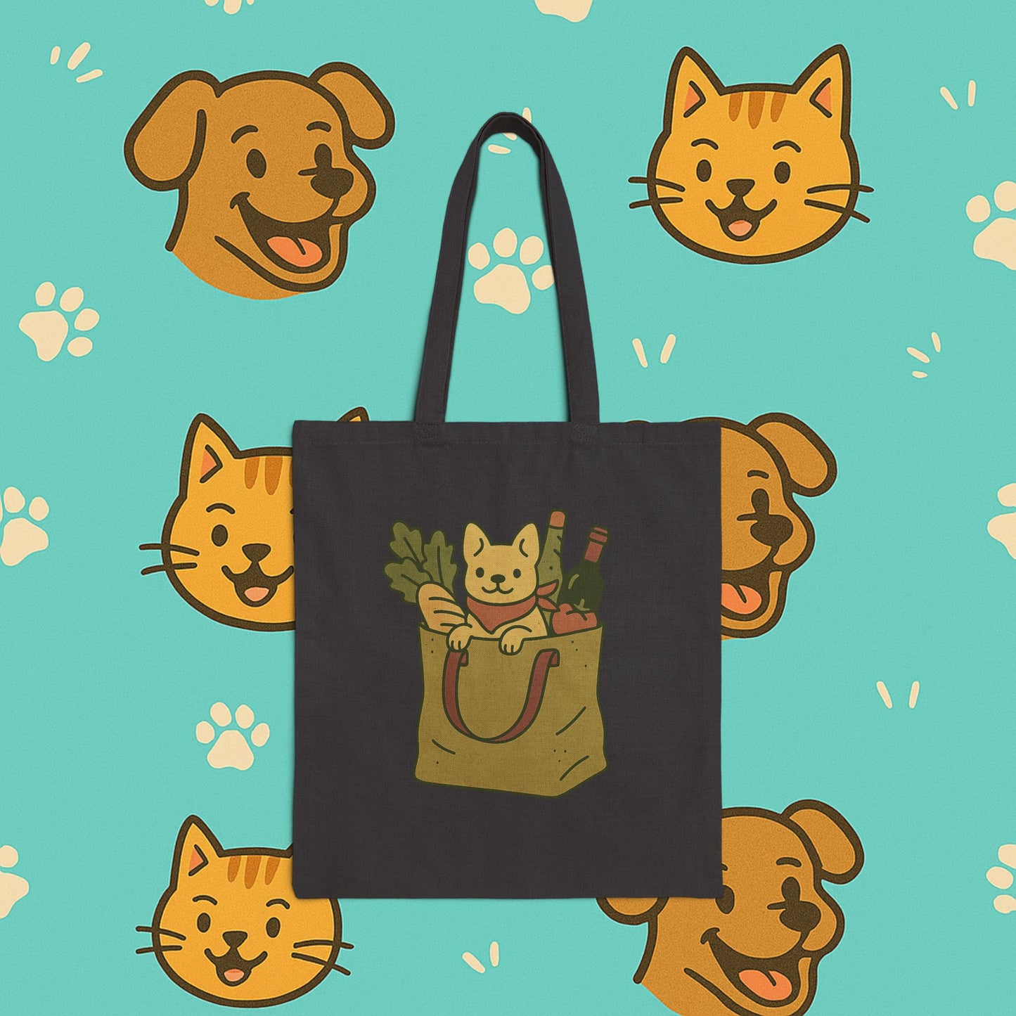 Grocery Pup Tote Bag