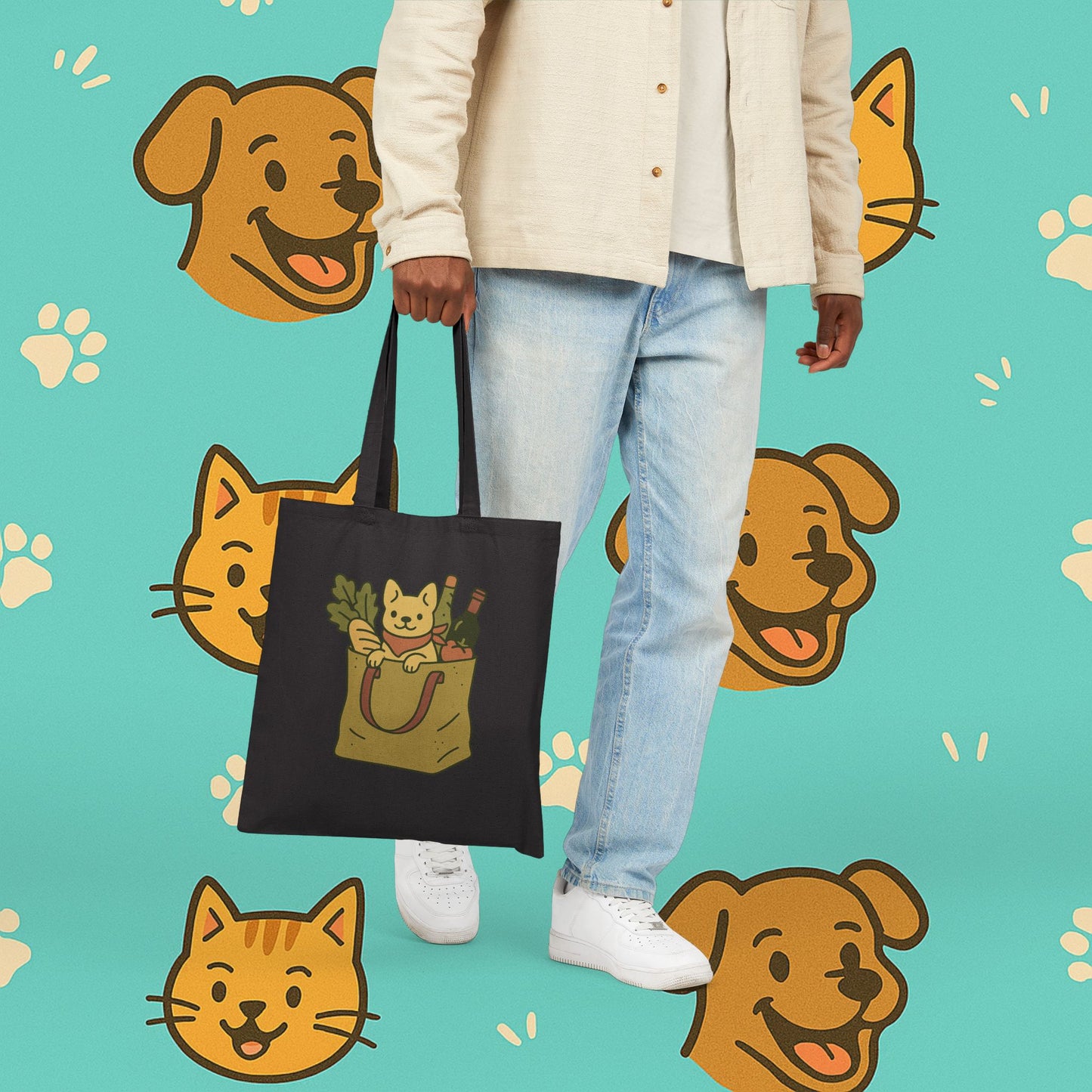 Grocery Pup Tote Bag