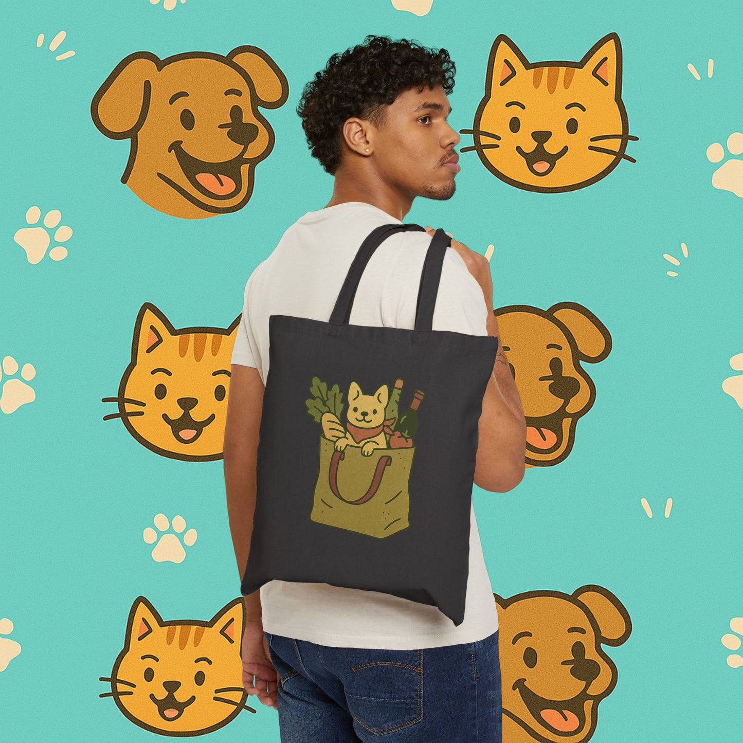 Grocery Pup Tote Bag