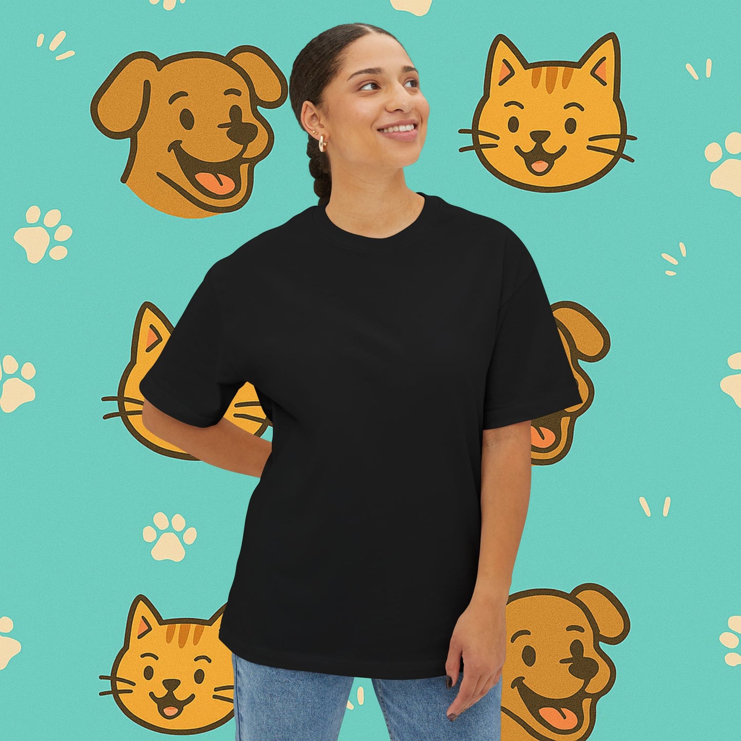 My Cat Told Me To Wear This Oversized Shirt- Unisex Oversized T-Shirt