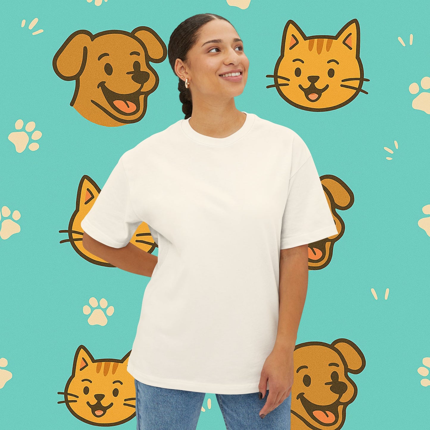 My Cat Told Me To Wear This Oversized Shirt- Unisex Oversized T-Shirt