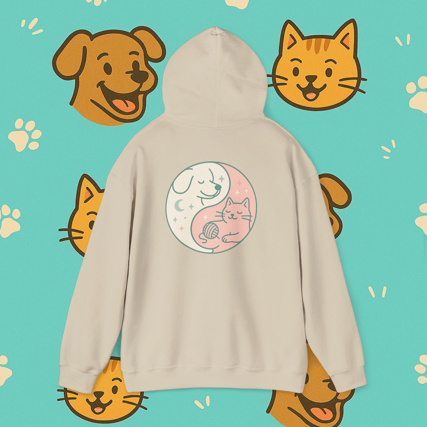 Copy of Yin & Paw: Balanced Pet Energy Unisex Hoodie (Back print)