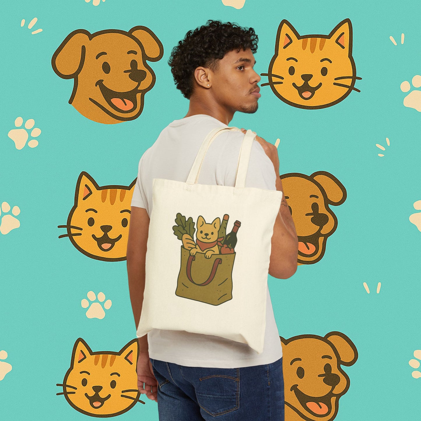Grocery Pup Tote Bag