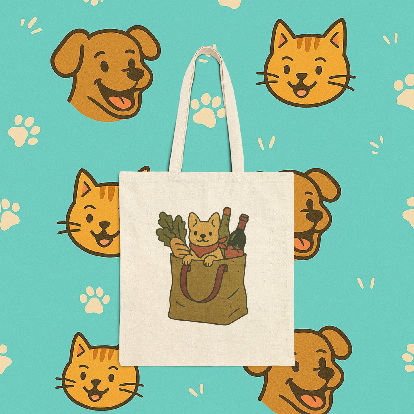 Grocery Pup Tote Bag