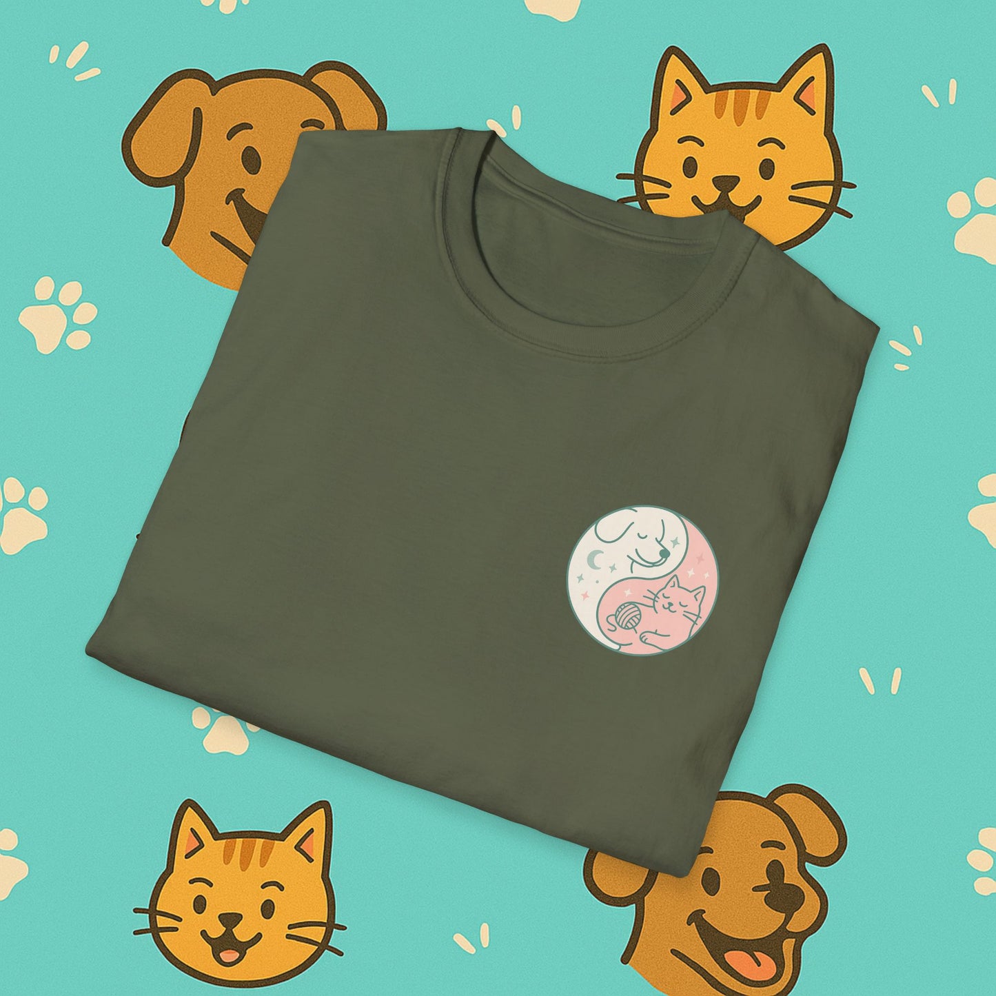 Yin & Paw: Balanced Pet Energy Unisex T-Shirt