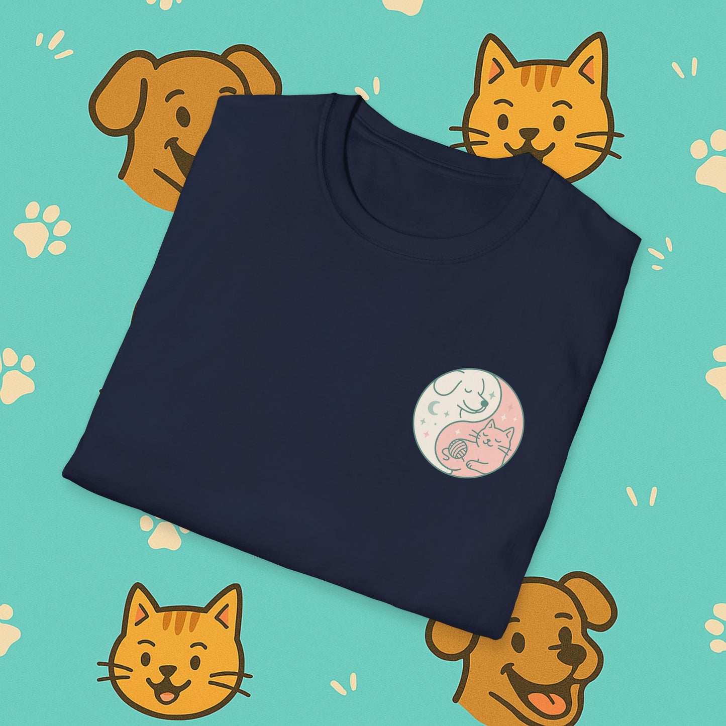 Yin & Paw: Balanced Pet Energy Unisex T-Shirt
