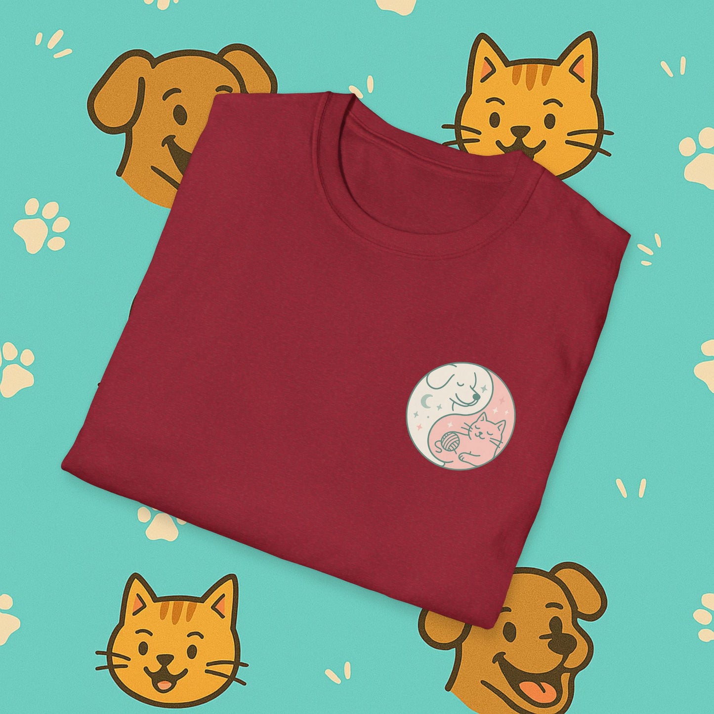 Yin & Paw: Balanced Pet Energy Unisex T-Shirt