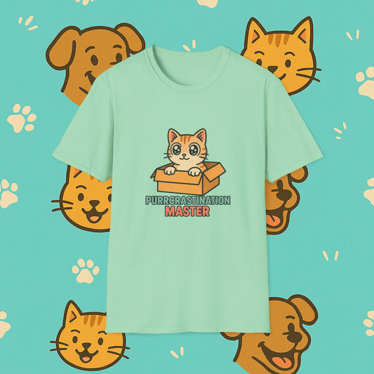 Purrcrastination Master- Unisex T-Shirt