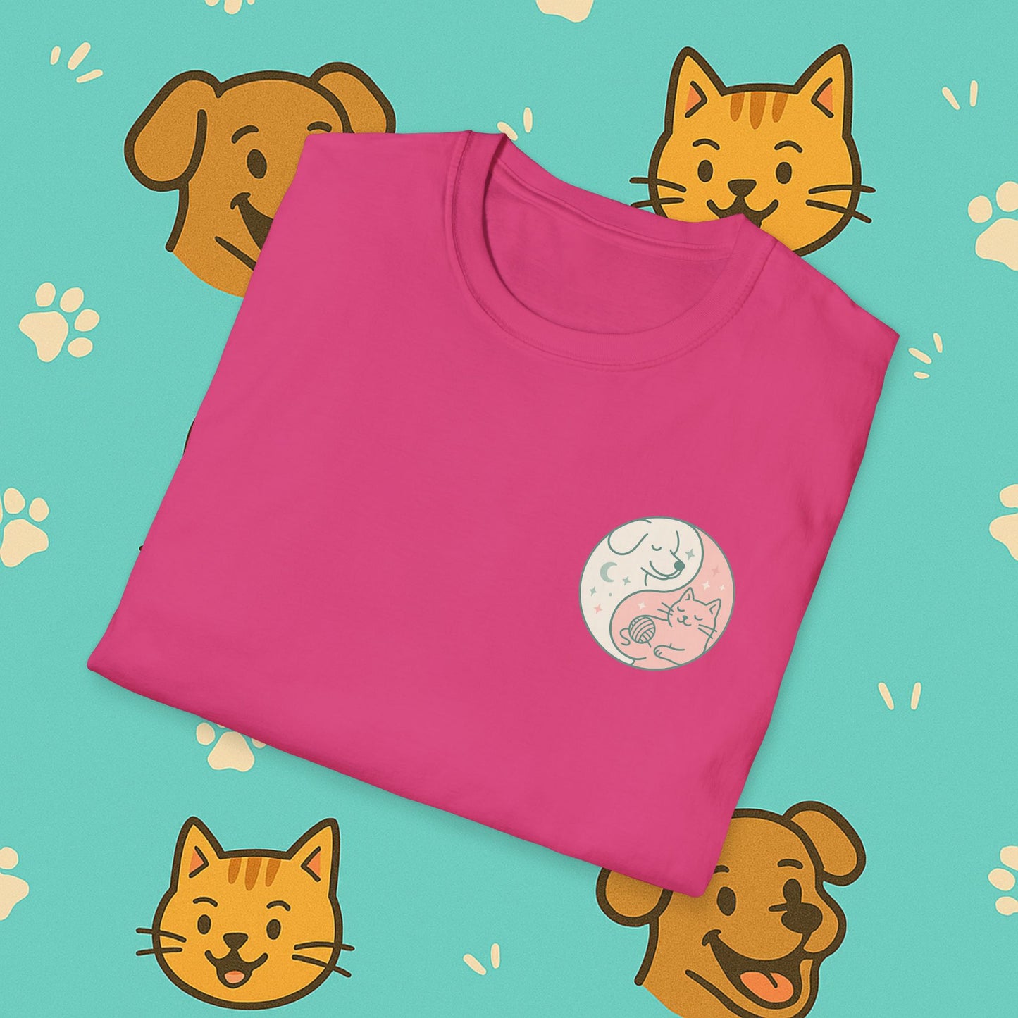 Yin & Paw: Balanced Pet Energy Unisex T-Shirt