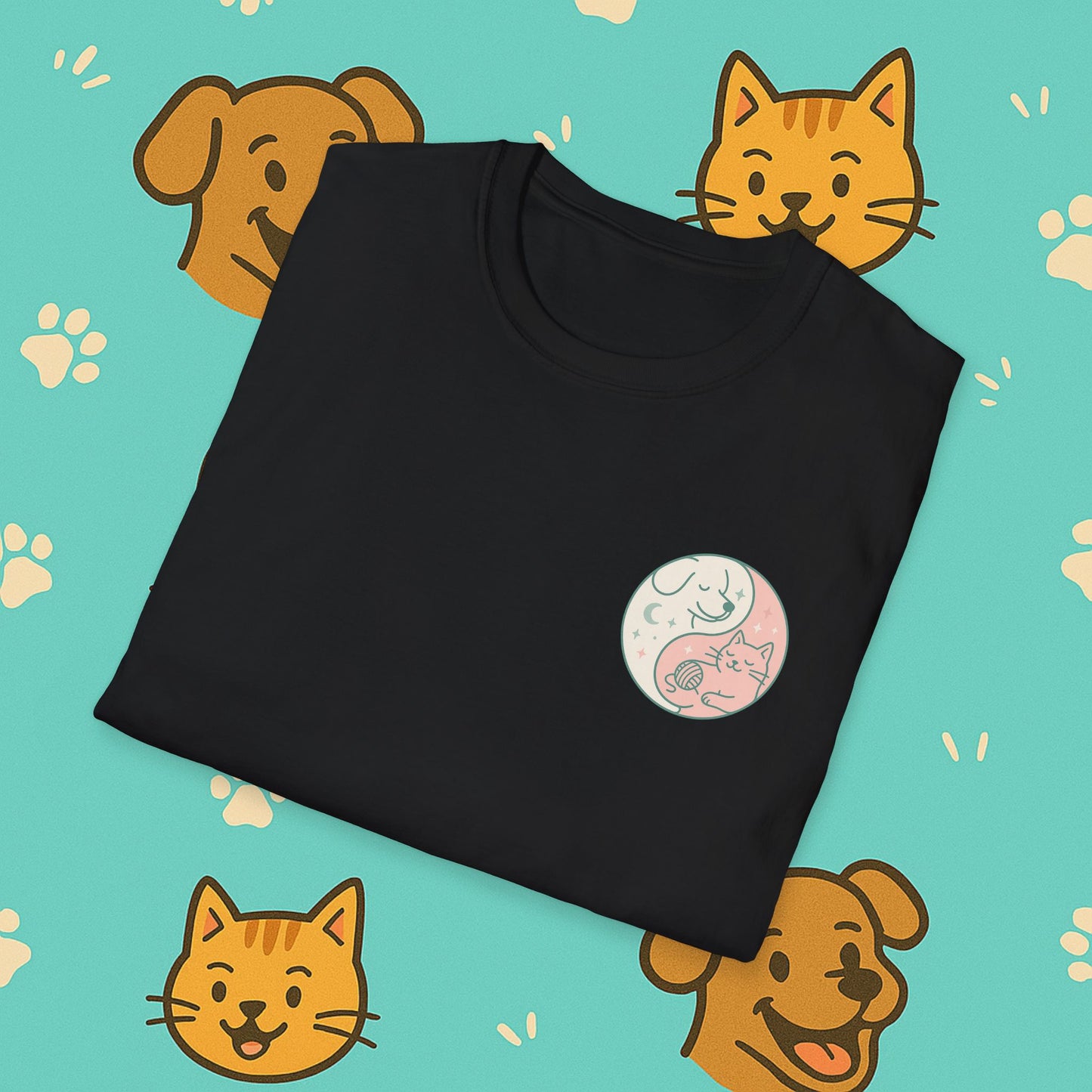 Yin & Paw: Balanced Pet Energy Unisex T-Shirt