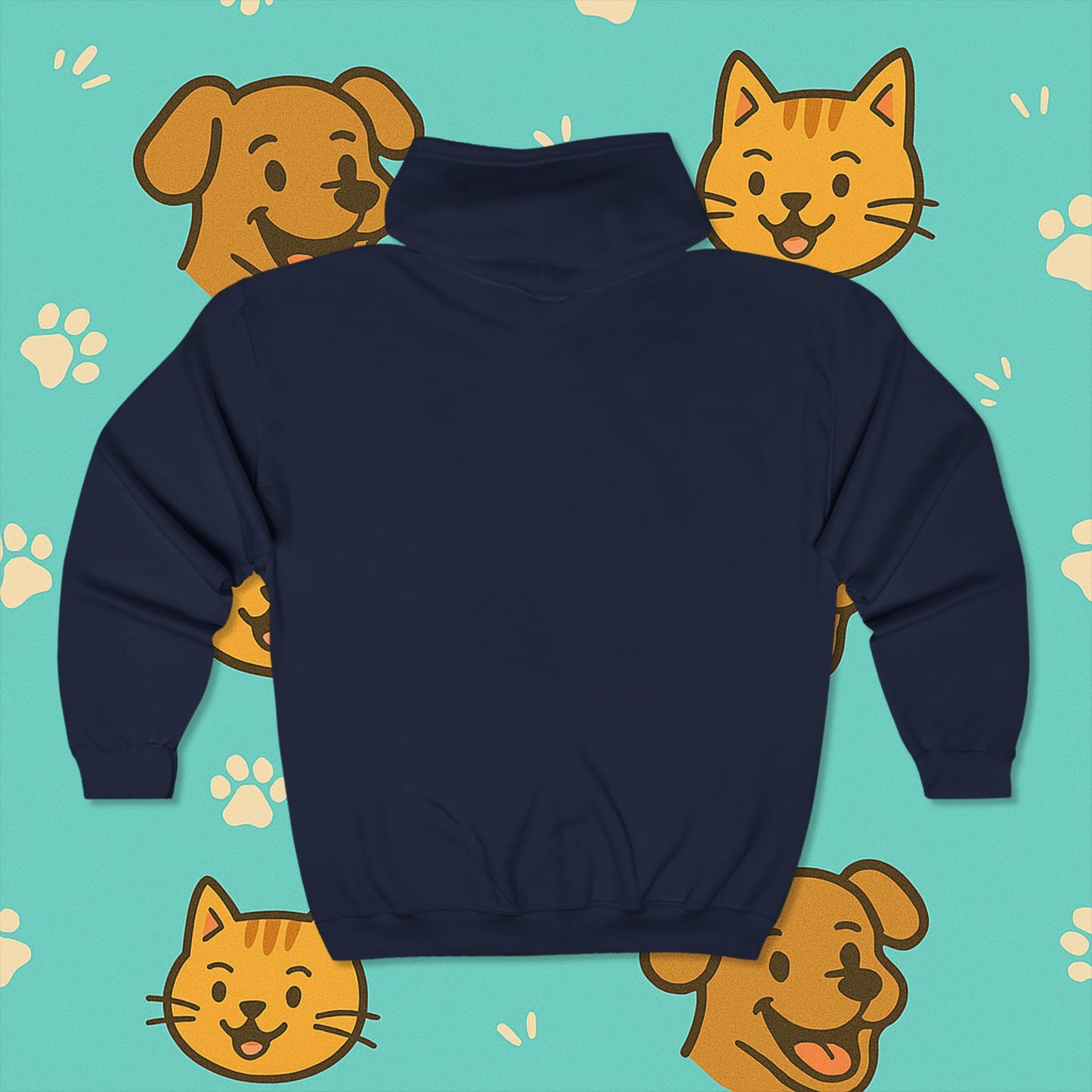 Team Cat- Full Zip Hoodie