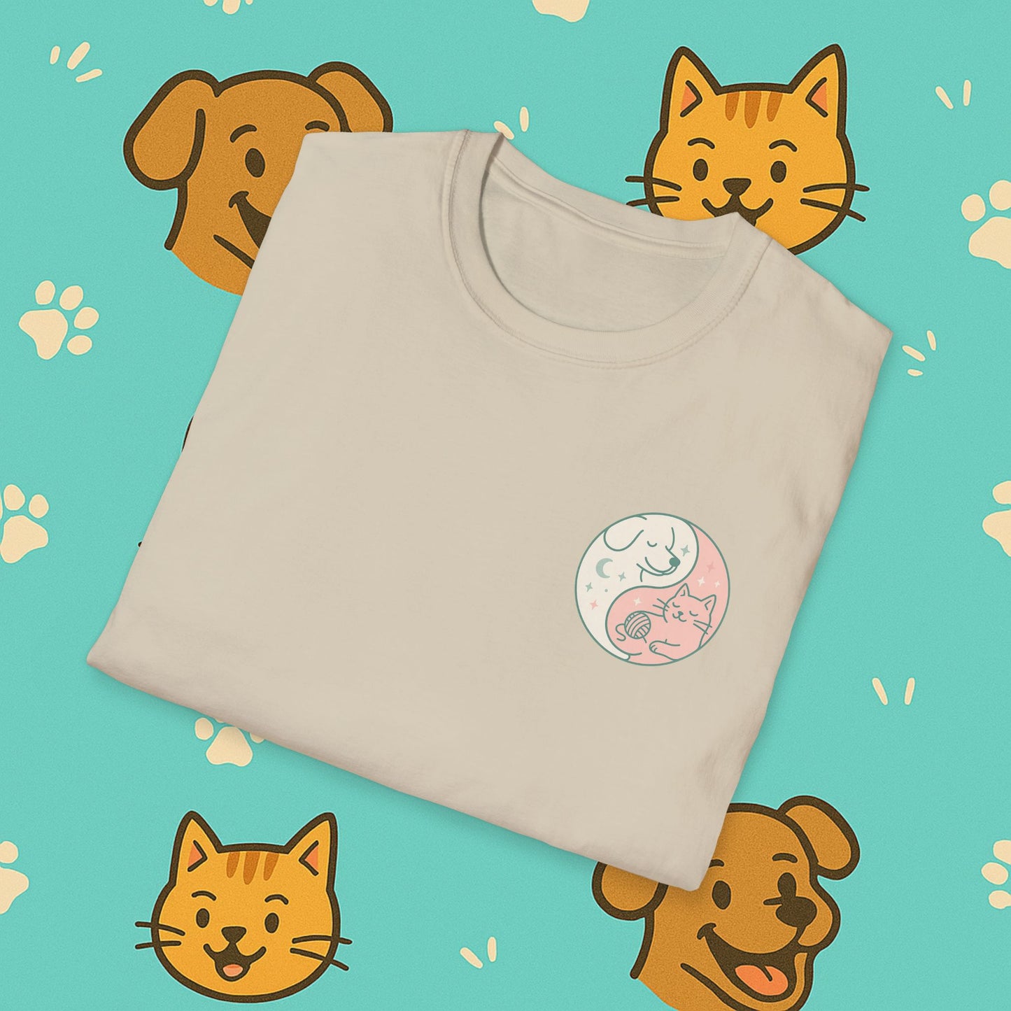 Yin & Paw: Balanced Pet Energy Unisex T-Shirt