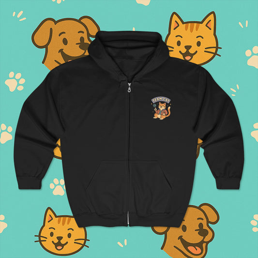 Team Cat- Full Zip Hoodie