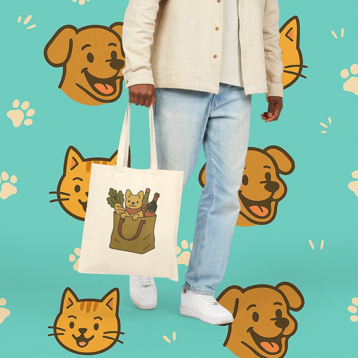 Grocery Pup Tote Bag