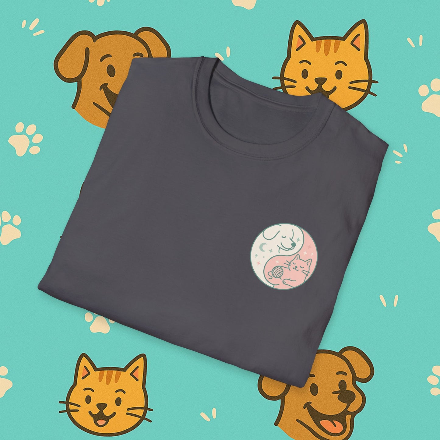 Yin & Paw: Balanced Pet Energy Unisex T-Shirt